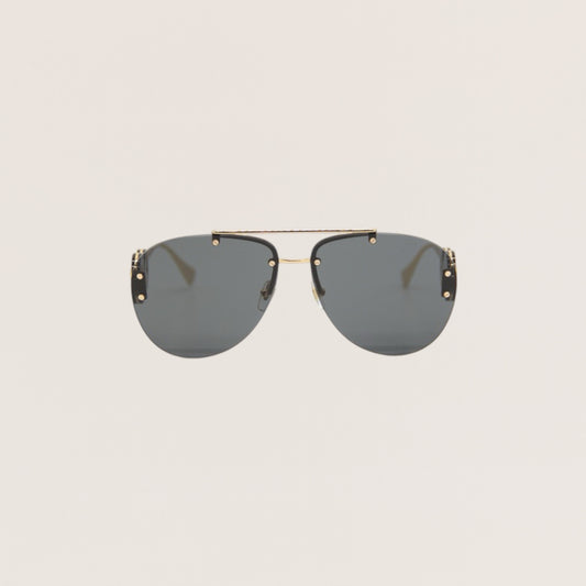 VERSACE 2250 63mm Aviator Sunglasses